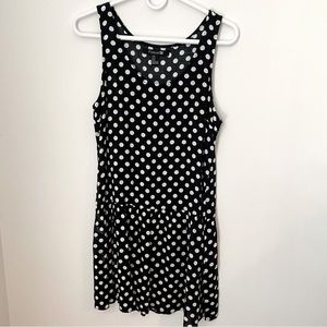 Forever 21 Black and White Drop Waist Polka Dot Short Dress